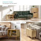 Table d'appoint cube de rangement empilable avec porte et étagères personnalisables