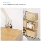 Table d'appoint cube de rangement empilable avec porte et étagères personnalisables