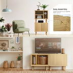 Table d'appoint cube de rangement empilable avec porte et étagères personnalisables