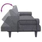 Canapé convertible avec accoudoirs Canapé inclinable Causeuse Tissu