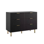 Modern Fluted Dresser for Bedroom with 8 Drawers, Deep Drawers & Wide Modern Top, Long Large Double Dresser TV Stand and Storage Organizer