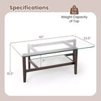 Table d'appoint carrée 24 avec étagère de rangement supplémentaire pour salon, bureau, bureau