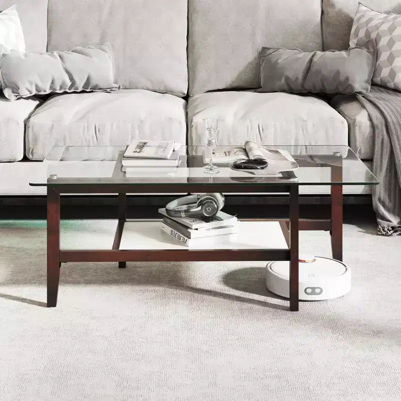 Table d'appoint carrée 24 avec étagère de rangement supplémentaire pour salon, bureau, bureau