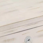 Table de chevet blanche en bois de manguier massif 40 x 30 x 50 cm