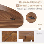 Table de salle à manger ronde de 47 pouces, table de cuisine en bois de style rustique avec piètement en croix pour salle à manger, 4 à 6 places, plateau en bois