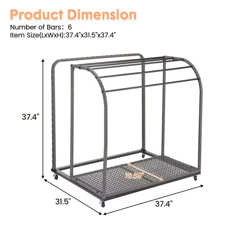Porte-serviettes extérieur pour piscine, porte-serviettes autoportant en rotin tressé, organiseur de rangement avec compartiment pour flotteurs, frites de piscine, bouées de natation