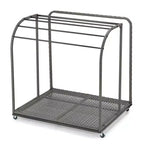 Poolside Towel Rack Outdoor,Rattan Weaving Towel Rack Freestanding,Storage Organizer with Compartment for Floats, Pool Noodles, Swimming Rings