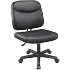 Yaheetech Armless Office Chair Mid-Back Task Chair Adjustable Desk Chair,Black