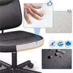 Fauteuil de bureau sans accoudoirs à dossier mi-haut, réglable, noir