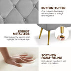 Banc de bout de lit moderne capitonné avec boutons pour chambre à coucher