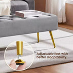Banc de bout de lit moderne capitonné avec boutons pour chambre à coucher