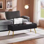 Banc de bout de lit moderne capitonné avec boutons pour chambre à coucher