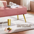 Banc de bout de lit moderne capitonné avec boutons pour chambre à coucher