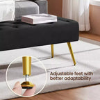 Banc de bout de lit moderne capitonné avec boutons pour chambre à coucher