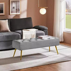 Banc de bout de lit moderne capitonné avec boutons pour chambre à coucher