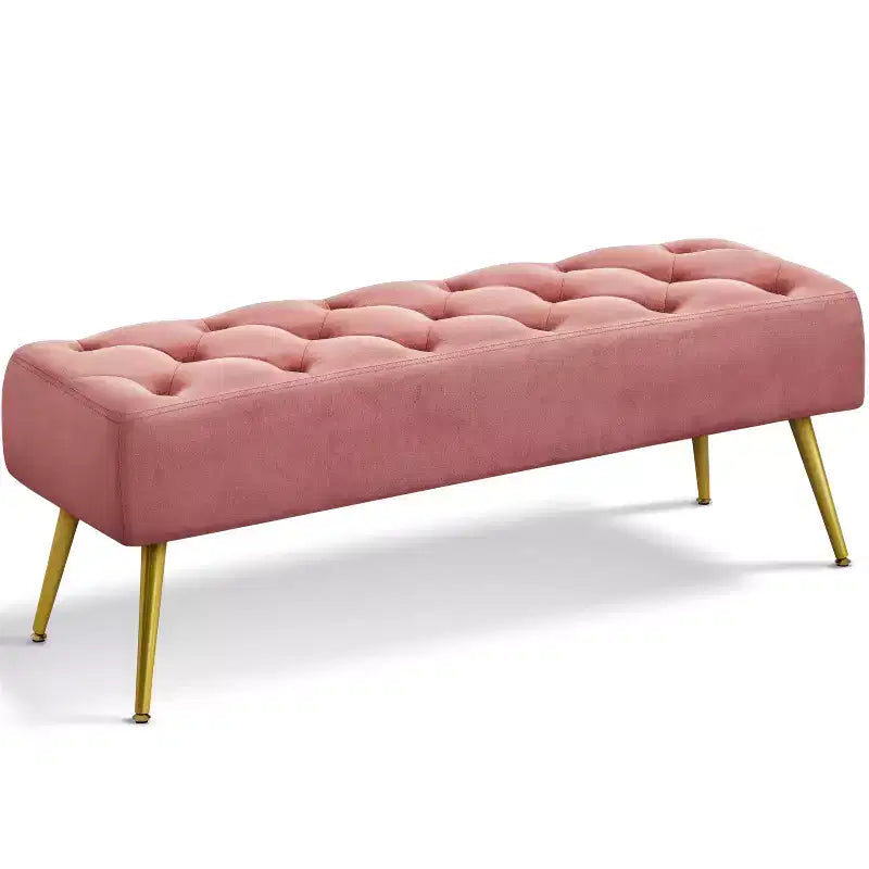Banc de bout de lit moderne capitonné avec boutons pour chambre à coucher