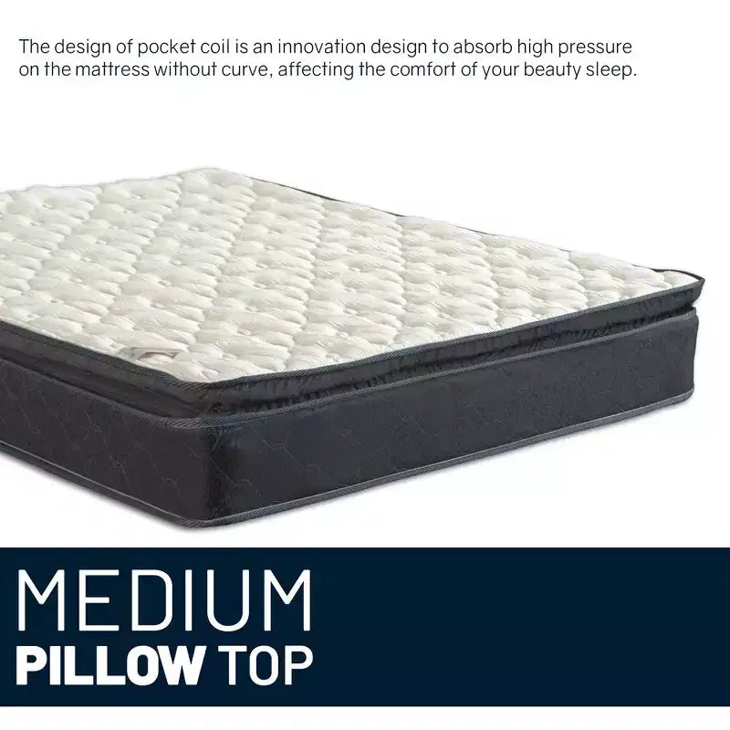 Matelas hybride à mémoire de forme 9 pouces, fermeté moyenne, avec surmatelas intégré, compatible avec les lits réglables