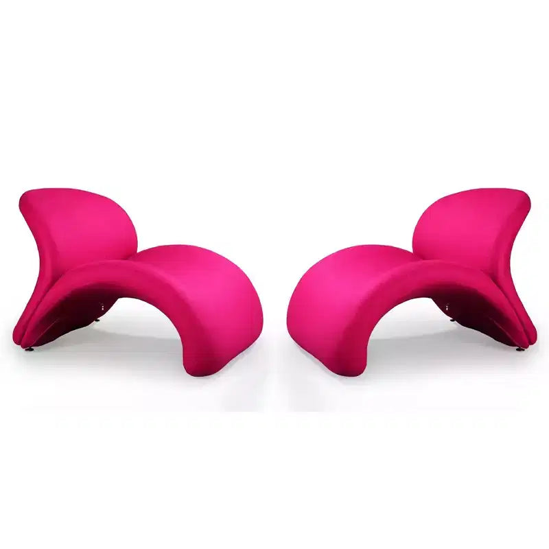 Lot de 2 fauteuils d'appoint en mélange de laine