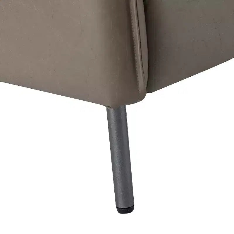 Ensemble de 2 fauteuils de salon en cuir végétalien avec pieds en métal